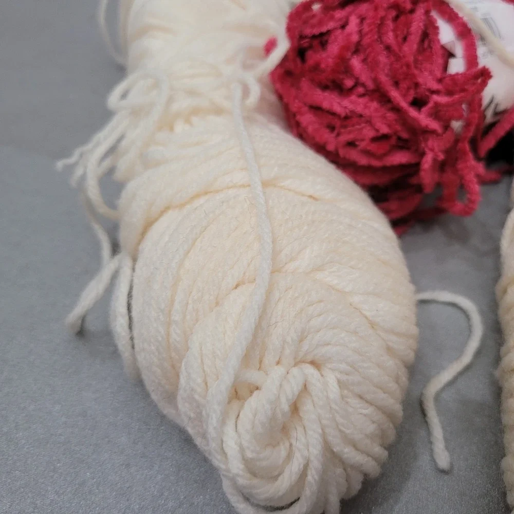 Lot of Premier‎ Just Yarn in Cream and Red